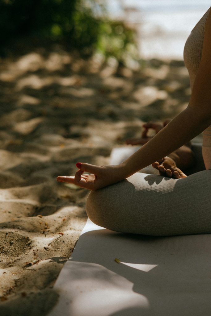 meditating in nature